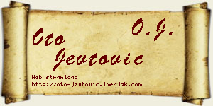 Oto Jevtović vizit kartica